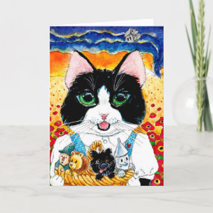 Magasin de chat mignon de carte de voeux Oz