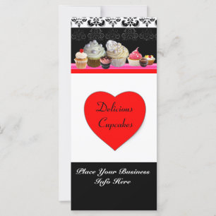 MAGASIN DE CUPCAKES DÉLICIEUX, Rouge Orange Noir