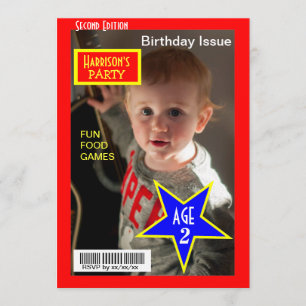 Magazine Photo Invitations de fête d'anniversaire