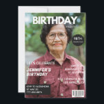 Magazine Photo Invitations pour son 98e anniversai<br><div class="desc">Invitations à l'occasion du 98e anniversaire pour sa photo de couverture de magazine</div>
