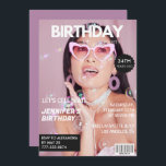 Magazine Stylish Photo 34e anniversaire invitation<br><div class="desc">Magazine Stylish Photo 34e anniversaire invitations</div>