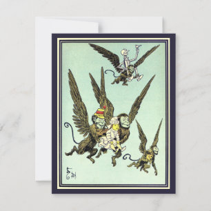 Mage de l'Oz vintage, singes volants avec Dorothy