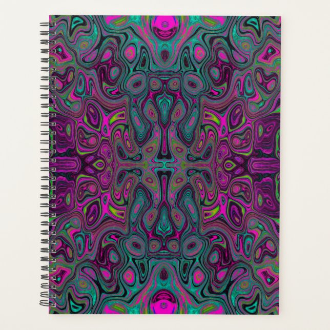 Magenta Abstrait et Motif Super Turquoise (Devant)
