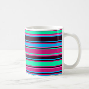 Magenta, Aqua et Mug Bleu strié