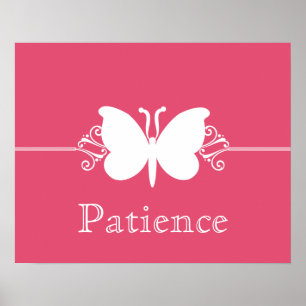 Magenta Butterfly spire Virtue Poster