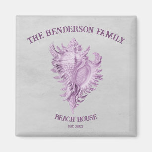 Magenta Conch Shell Magnet