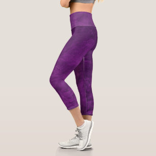 Magenta Cuir Design Capri Leggings
