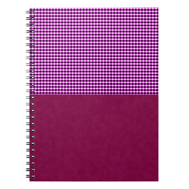 Magenta Denim Et Tartan, Carnet (Devant)