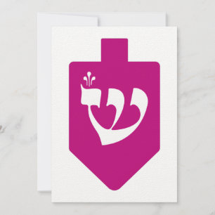 Magenta Dreidel pour Chanukah avec le Shin de la l