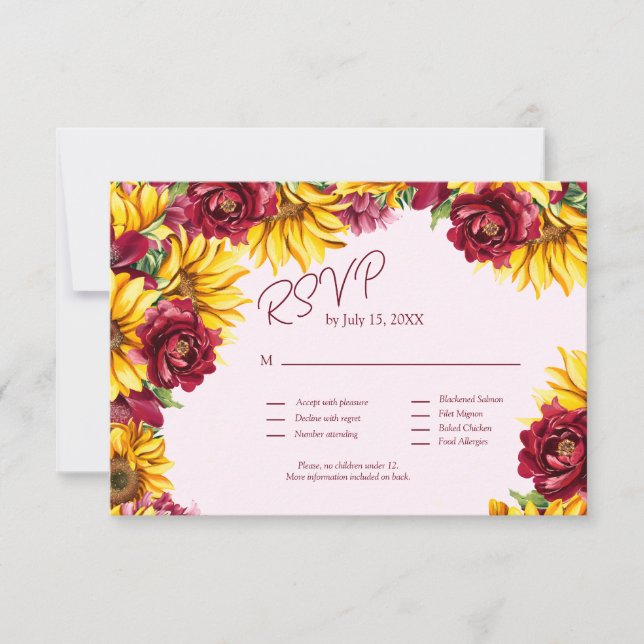 Magenta et or Jaune Mariage QR code RSVP (Devant)