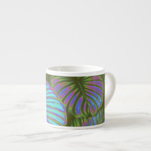 Magenta Feuilles Espresso Mug Tropical Lush