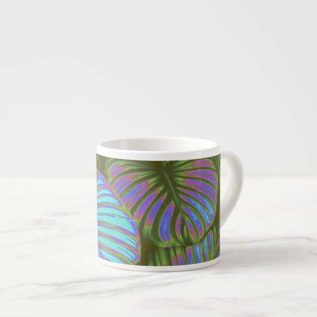 Magenta Feuilles Espresso Mug Tropical Lush (Devant droit)