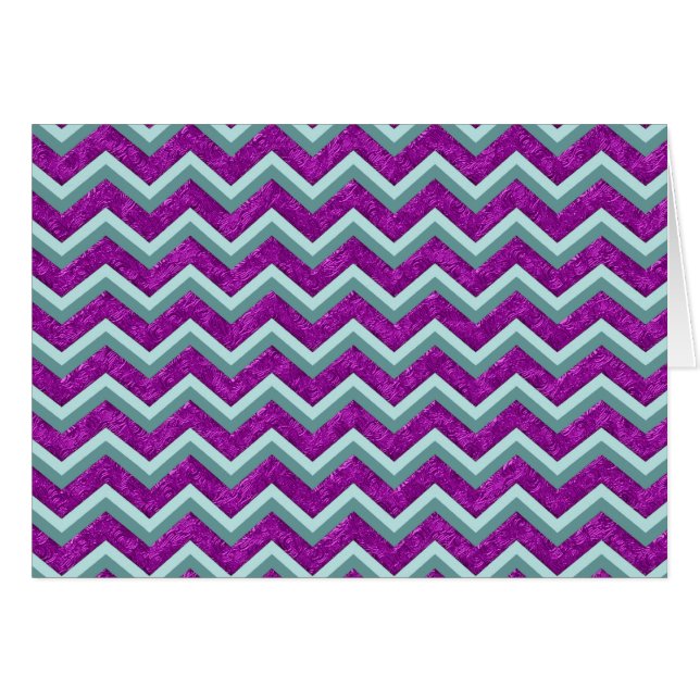 Magenta Foil et Turquoise ZigZag Motif (Devant horizontal)