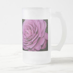 Magenta Garden Rose Verre givrée Beer Mug