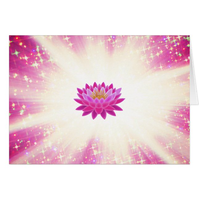 *~* Magenta Glow Lotus Sparkle Glitter Light (Devant horizontal)