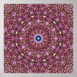 Magenta Mandala Kaleidoscope Impression