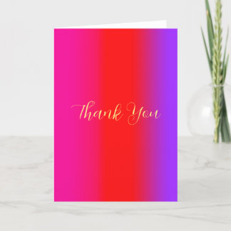 Magenta Ombre Carte de remerciements chaud et colo