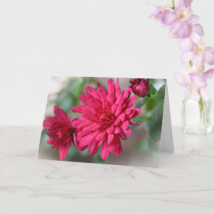 Magenta rose Fleurs de maman Carte de notes d'art