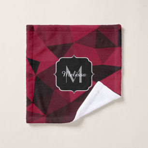 Magenta rose rouge noir géométrie motif Monogramme