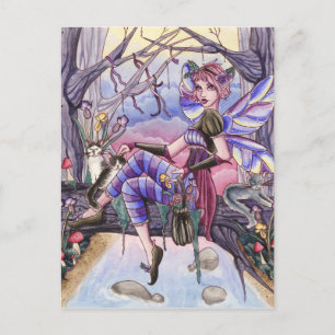 Maggie - Carte postale Fairy and Cat