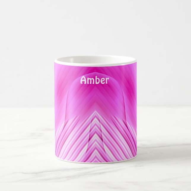 Magic AMBER ~ GLOSSY 3D Rose Fractal ~ Morpher Mug (Centre)