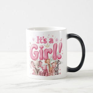 Magic "Baby Safari Rose – C'est une fille !" Mug Magique