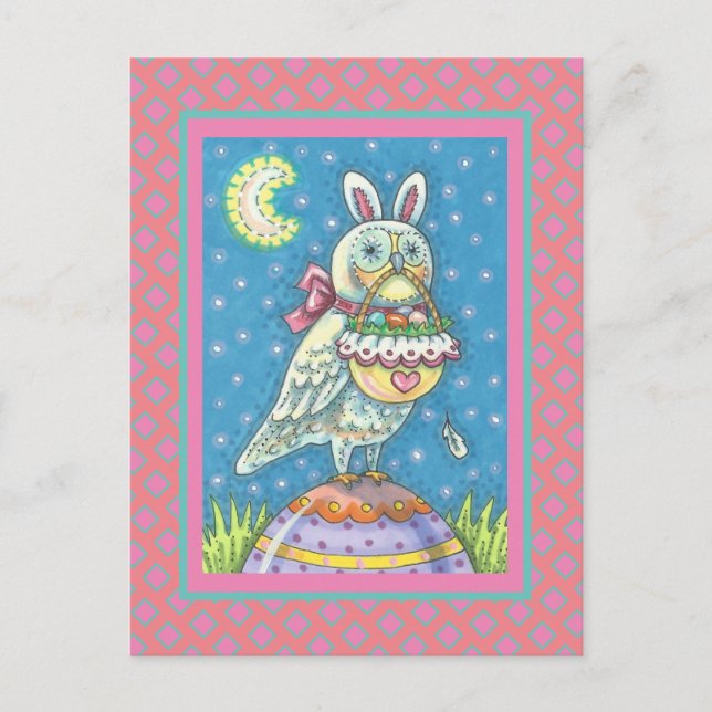 MAGIC BARN OWL & EASTER BASKET, CARTE POSTALE DE V (Devant)