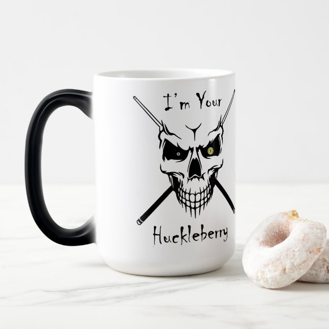 Magic Billiards "Je suis votre Huckleberry" Morphing Mug (Avec donut)