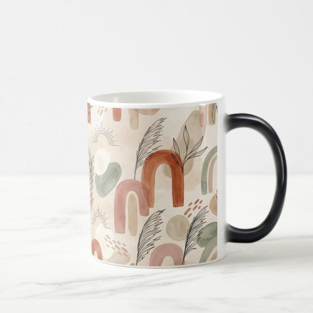 Magic Boho Abstract Pillow & Mug - Terracotta Sage Neutr (Droite)