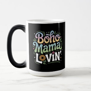 Magic Boho Mama Lovin Black Mug