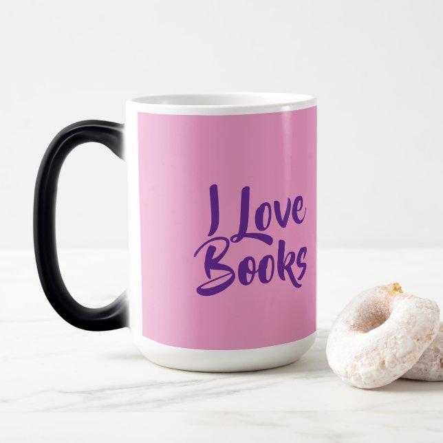 Magic Book Lovers Pink Morphing Mug (Avec donut)