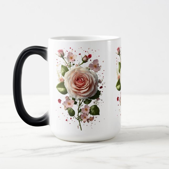Magic Bouquet floral élégant Mug - 15 oz (Gauche)