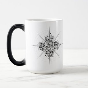 Magic Boussole de calligraphie abstraite - Mug en cérami