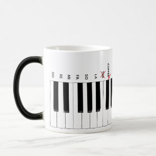 Magic Café pas Thé Piano Clavier Do Re Mi Mug