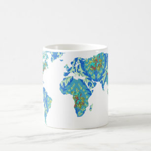 Magic Carte du monde victorien moderne   Mug World Trave