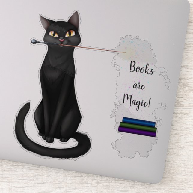 Magic Cat Books Sticker (Détail)
