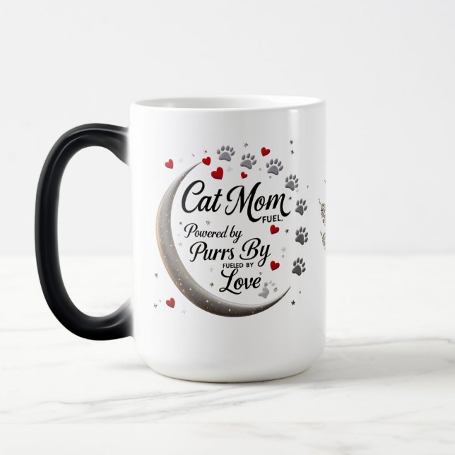 Magic Chat Maman Morphing Mug - Lumière de la lune, patt (Gauche)