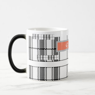 Magic Chic moderne Plaid Mug noir et blanc