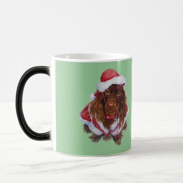 Magic Chien chienne espagne mignon chien de Noël mug (Gauche)