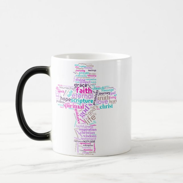Magic Christian Cross Cloud Art Mug (Gauche)