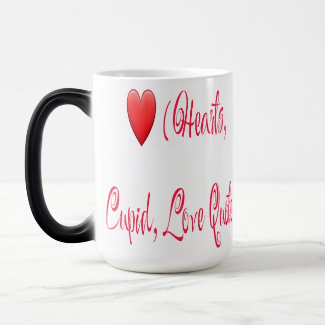 Magic Citation d'amour Mug de café - Coeur et conception (Gauche)