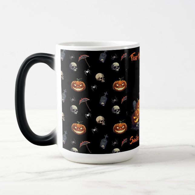 Magic 🖤 Citrouille noir Roi Halloween Mug 🎃 (Gauche)