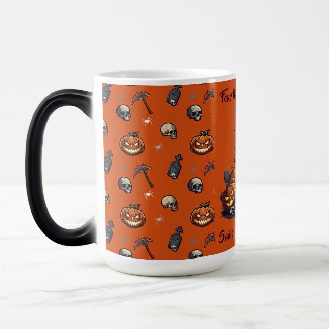 Magic 🖤 Citrouille noir Roi Halloween Mug 🎃 (Gauche)