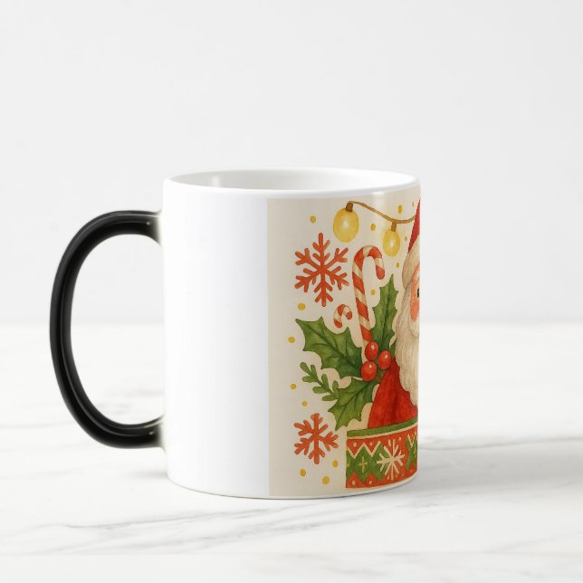 Magic Conception de mug de Noël de Père Noël souriant –  (Gauche)
