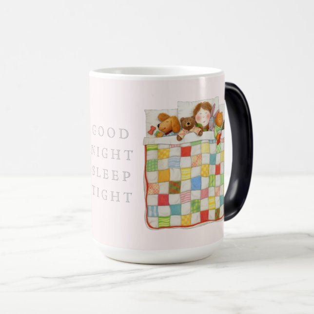 Magic COSY QUILT Tall Morphing Mug - Rose (Devant droit)