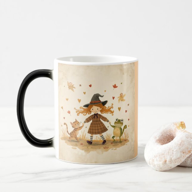 Magic Cosy sorcier café Mug Kind_Ones Whimsical Art (Avec donut)