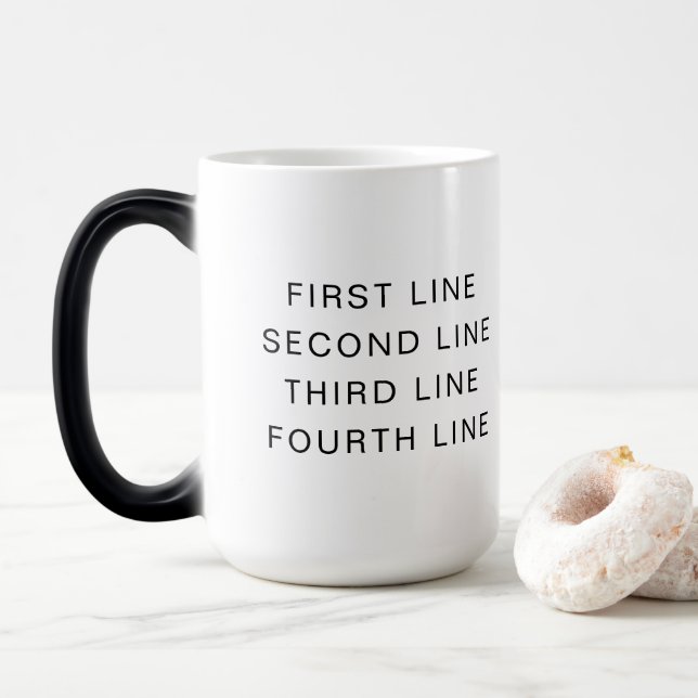 Magic Couleur du texte personnalisé Morpher café Mug 15o (Avec donut)