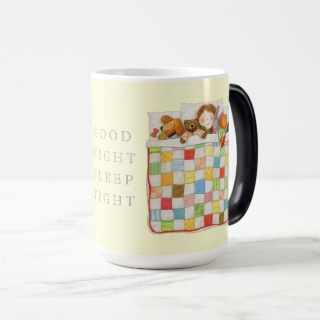 Magic COZY QUILT Grand Mug Morphing - Jaune (Devant droit)