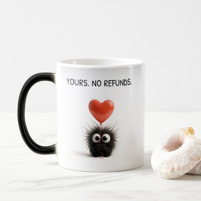Magic Cute Funny Monster Mug - Votre Pas De Remboursemen (Avec donut)