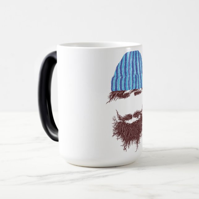 Magic Drôle Beard & Beanie Mug - Novelty Coffee Cup avec (Devant gauche)